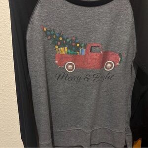 Merry & Bright Red Truck Sweatshirt